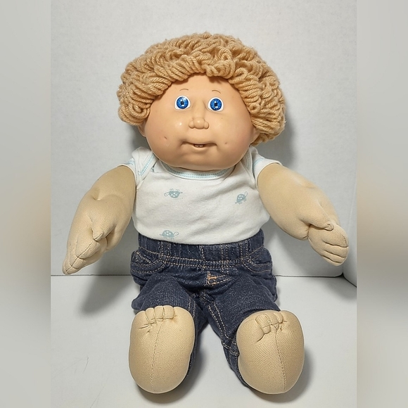 Vintage 80s Cabbage Patch Kids Doll 1986 Red Signature Mold 10 USA OK 16" 2Teeth - Picture 2 of 11